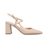 Décolleté slingback beige con tacco a blocco 7 cm Lora Ferres, Donna, SKU w023000114, Immagine 0